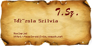 Tézsla Szilvia névjegykártya