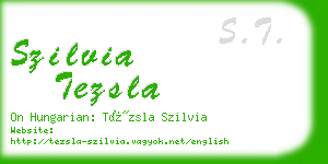 szilvia tezsla business card